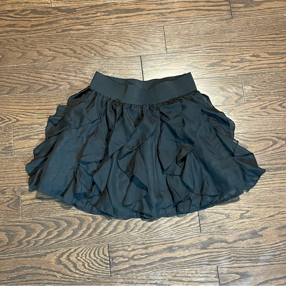 Rachael & Chloe Black Ruffle Skirt